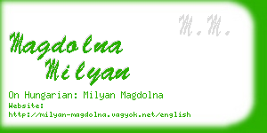 magdolna milyan business card